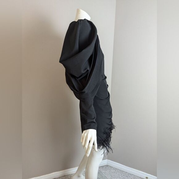 Club L London Black One-Shoulder Mini Dress - Picture 11 of 13